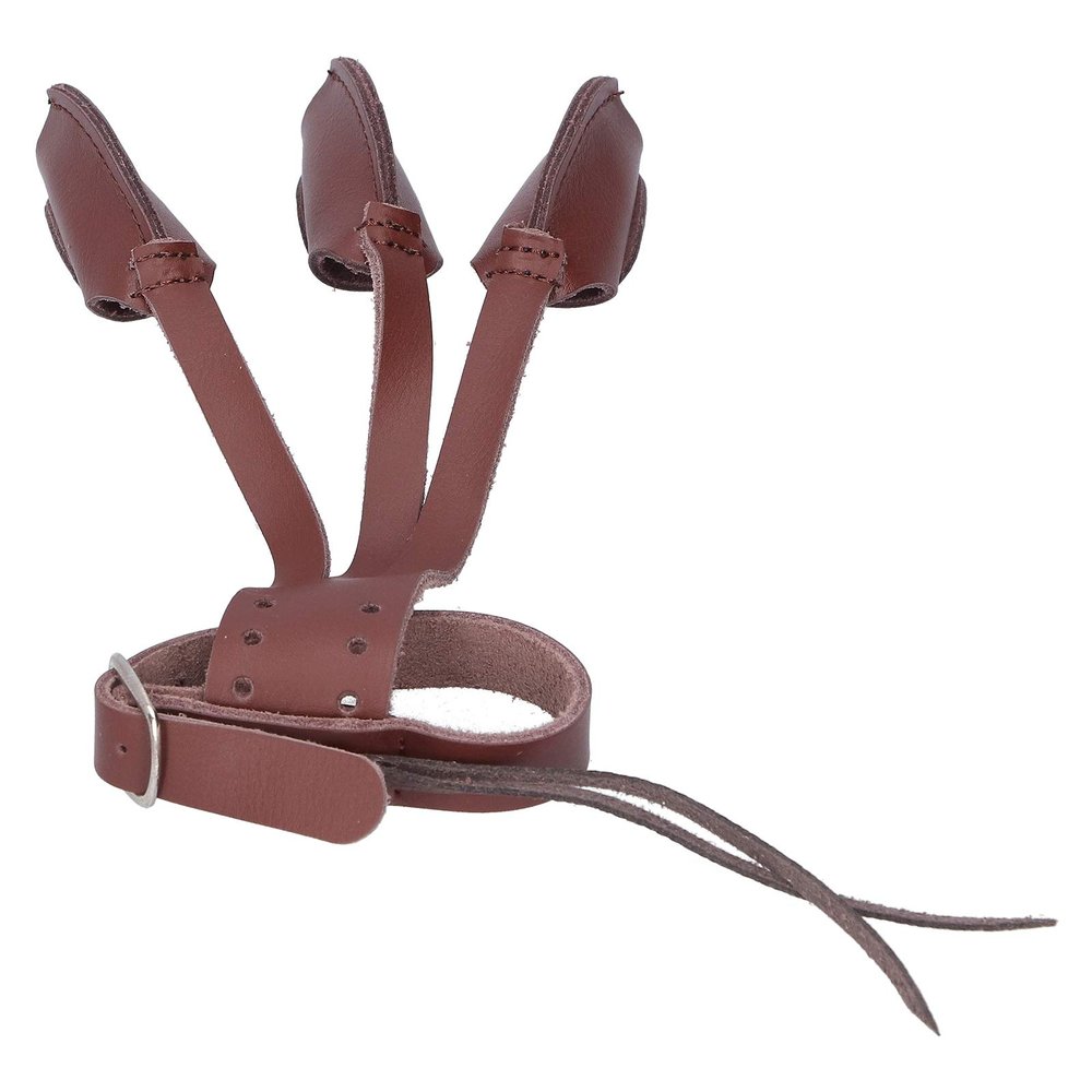 Rodipu Archery Glove, WearResistant Adjustable Thicken Practical with Buckle Hunting Three Fingers Glove, for Men Women Archery Training Hunting