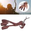 Rodipu Archery Glove, WearResistant Adjustable Thicken Practical with Buckle Hunting Three Fingers Glove, for Men Women Archery Training Hunting view 2