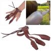 Rodipu Archery Glove, WearResistant Adjustable Thicken Practical with Buckle Hunting Three Fingers Glove, for Men Women Archery Training Hunting view 4