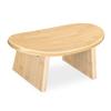 Navaris Bamboo Meditation Stool - Bench for Meditating, Yoga, Practice - Angled Ergonomic Seat with Round Edges for Comfortable Postures - Light Brown view 1