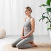 Navaris Bamboo Meditation Stool - Bench for Meditating, Yoga, Practice - Angled Ergonomic Seat with Round Edges for Comfortable Postures - Light Brown view 2