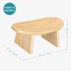 Navaris Bamboo Meditation Stool - Bench for Meditating, Yoga, Practice - Angled Ergonomic Seat with Round Edges for Comfortable Postures - Light Brown view 3