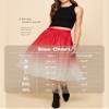 Made By Johnny WB2371 Women's High Elastic Waist Pleated Mid A-Line Swing Skirt M Pink view 4