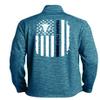 Trauma Team Distressed American Flag Port Authority Custom Zip Up Crew Jacket view 1