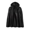 Adult Black Cape with Hood One Size Fits Most view 2