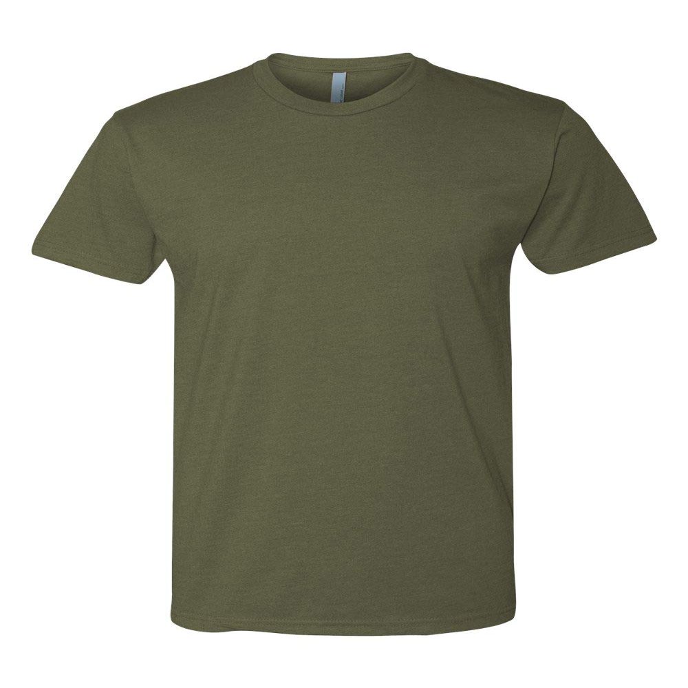 Next Level CVC Short Sleeve Crew, 3XL, Military Green