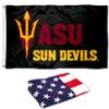 College Flags & Banners Co. Arizona State University Black Flag and USA 3x5 Flag Set view 1