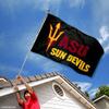 College Flags & Banners Co. Arizona State University Black Flag and USA 3x5 Flag Set view 3