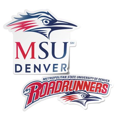 Desert Cactus Metropolitan State University of Denver Sticker Roadrunners MSU Vinyl Decal Laptop Water Bottle Car Scrapbook Sheet (4 Inch Set V1)