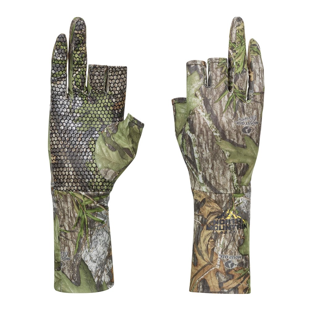 North Mountain Gear Camo Hunting Gloves - Fingerless - Mossy Oak Obsession