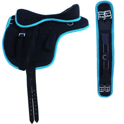 CHALLENGER 17" English Horse Polo Synthetic Treeless Lightweight Saddle Stirrups 80209TR