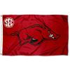 College Flags & Banners Co. University of Arkansas SEC Logo Flag and USA 3x5 Flag Set view 2