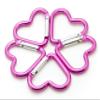 Pack 100 Heart Shaped Aluminum Alloy Keychain Clip Carabiner Hook Key Holder by ONDEPOT (Pink Heart Clip) view 2