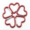 Pack 100 Heart Shaped Aluminum Alloy Keychain Clip Carabiner Hook Key Holder by ONDEPOT (Red Heart Clip) view 2