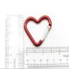 Pack 100 Heart Shaped Aluminum Alloy Keychain Clip Carabiner Hook Key Holder by ONDEPOT (Red Heart Clip) view 3
