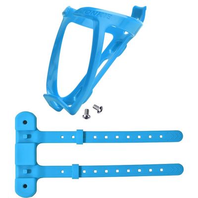 ZONKIE Bicycle Bottle Cages, Plastic Bike Bottle Holder with Cage Mounting Base (Blue)