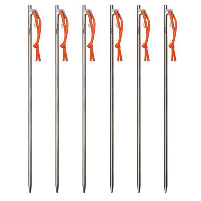 TiTo Titanium Tent Pegs Stakes Lightweight Snowfield Grassland Heavy Duty Tent Nails for Outdoor Camping Hiking and Plant Support Garden Stakes 4pcs/6pcs (8400mm-6pcs)