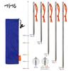 TiTo Titanium Tent Pegs Stakes Lightweight Snowfield Grassland Heavy Duty Tent Nails for Outdoor Camping Hiking and Plant Support Garden Stakes 4pcs/6pcs (8400mm-6pcs) view 2