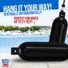 BTG Gear Set of 2 Pack 6.5" Inflatable Large Boat Fenders Bumpers for Docking w/Free 6 ft Fender Lines & Pump (Black) view 4