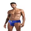JOCKMAIL Athletic Supporter Underwear with 3" Waistband Gym Workout Strap Brief Men Thong (M, Blue) view 2