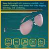 Flying Fisherman Crew Polarized Pilot Sunglasses, Rose Gold Frame/Copper-Silver Mirror Lens, Medium view 3