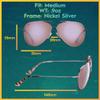 Flying Fisherman Crew Polarized Pilot Sunglasses, Rose Gold Frame/Copper-Silver Mirror Lens, Medium view 4