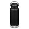 Klean Kanteen TKWide Insulated Bottle  Twist Cap, Steel Straw  Workouts/Sports  Black 32 oz view 1