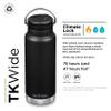 Klean Kanteen TKWide Insulated Bottle  Twist Cap, Steel Straw  Workouts/Sports  Black 32 oz view 2