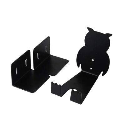 VOSAREA 1set Owl Shaped Bike Wall Hanger Sturdy Storage Rack for Indoor Use Space-Saving Wall-Mounted Bicycle Hook for Home and Garage Black