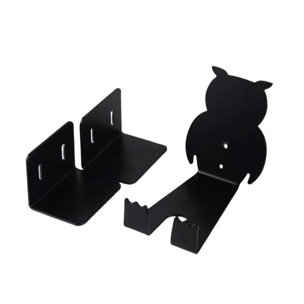 VOSAREA 1set Owl Shaped Bike Wall Hanger Sturdy Storage Rack for Indoor Use Space-Saving Wall-Mounted Bicycle Hook for Home and Garage Black