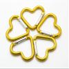 Pack 100 Heart Shaped Aluminum Alloy Keychain Clip Carabiner Hook Key Holder by ONDEPOT (Gold Heart Clip) view 2