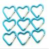 Pack 100 Heart Shaped Aluminum Alloy Keychain Clip Carabiner Hook Key Holder by ONDEPOT (Light Blue Heart Clip) view 1