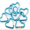 Pack 100 Heart Shaped Aluminum Alloy Keychain Clip Carabiner Hook Key Holder by ONDEPOT (Light Blue Heart Clip) view 4