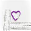 Pack 100 Heart Shaped Aluminum Alloy Keychain Clip Carabiner Hook Key Holder by ONDEPOT (Purple Heart Clip) view 3