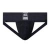 JOCKMAIL Athletic Supporter Underwear with 3" Waistband Gym Workout Strap Brief Men Thong (L, Black) view 1