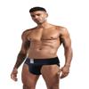 JOCKMAIL Athletic Supporter Underwear with 3" Waistband Gym Workout Strap Brief Men Thong (L, Black) view 2