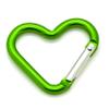 Pack 100 Heart Shaped Aluminum Alloy Keychain Clip Carabiner Hook Key Holder by ONDEPOT (Green Heart Clip) view 4