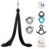 SKYPHAROS 11 Yards Aerial Silks Yoga Swing Set - Aerial Yoga Hammock Kit Anti-Gravity Flying for Fitness, Low/Non Stretch Nylon Tricot Fabric Hardware Included for Dance view 1