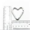 Pack 100 Heart Shaped Aluminum Alloy Keychain Clip Carabiner Hook Key Holder by ONDEPOT (Silver Heart Clip) view 3