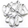 Pack 100 Heart Shaped Aluminum Alloy Keychain Clip Carabiner Hook Key Holder by ONDEPOT (Silver Heart Clip) view 4