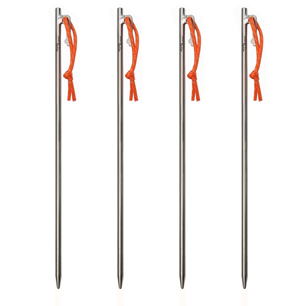 TiTo Titanium Tent Pegs Stakes Lightweight Snowfield Grassland Heavy Duty Tent Nails for Outdoor Camping Hiking and Plant Support Garden Stakes 4pcs/6pcs (8350mm-4pcs)
