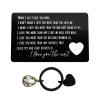 Xiahuyu Valentines Day Gifts for Men Engraved Wallet Card Insert for Boyfriend Fiance Husband Christmas Birthday Gift Wedding Anniversary Card Gift I Love You Gifts for Him Boyfriend view 1
