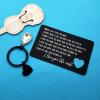 Xiahuyu Valentines Day Gifts for Men Engraved Wallet Card Insert for Boyfriend Fiance Husband Christmas Birthday Gift Wedding Anniversary Card Gift I Love You Gifts for Him Boyfriend view 4
