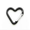 Pack 100 Heart Shaped Aluminum Alloy Keychain Clip Carabiner Hook Key Holder by ONDEPOT (Black Heart Clip) view 4