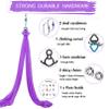 SKYPHAROS 11 Yards Aerial Silks Yoga Swing Set - Aerial Yoga Hammock Kit Anti-Gravity Flying for Fitness, Low/Non Stretch Nylon Tricot Fabric Hardware Included for Dance view 2