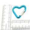 Pack 100 Heart Shaped Aluminum Alloy Keychain Clip Carabiner Hook Key Holder by ONDEPOT (Assorted Color (Mix)) view 3