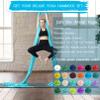 SKYPHAROS 11 Yards Aerial Silks Yoga Swing Set - Aerial Yoga Hammock Kit Anti-Gravity Flying for Fitness, Low/Non Stretch Nylon Tricot Fabric Hardware Included for Dance view 4