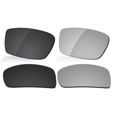 LenzReborn Polarized Lens Replacement for Oakley Canteen 2006 Sunglass - Dark Black+Silver Grey