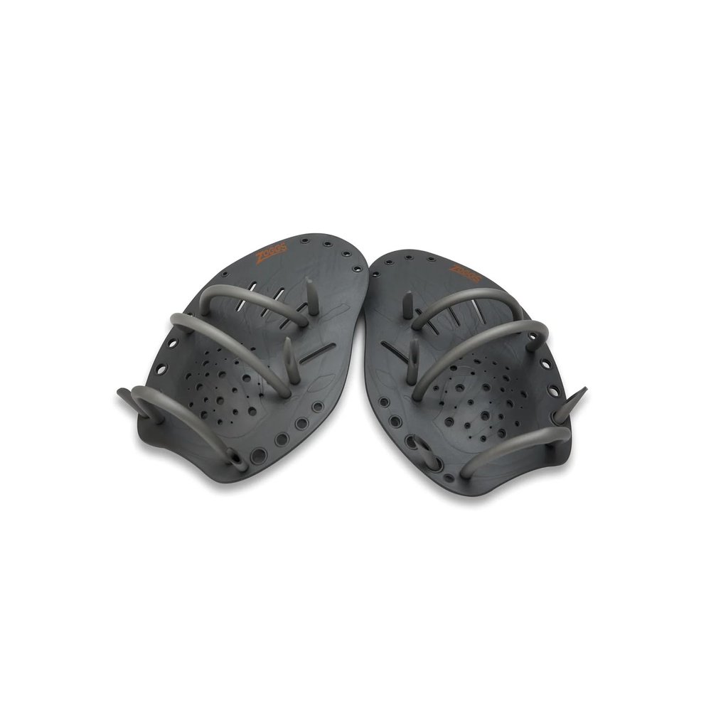 ZOGGS Unisex Adult Matrix Swimming Hand Paddles | Swim Training Paddles to Improve Stroke Technique | Arms/Shoulders Strength, Black/Grey, Large