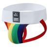 JOCKMAIL Athletic Supporter Underwear with 3" Waistband Gym Workout Strap Brief Men Thong (L, Rainbow) view 4